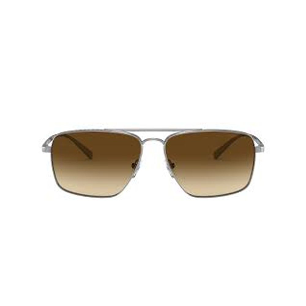 Versace Metal Sunglasses – Grey Frame with Brown Lenses