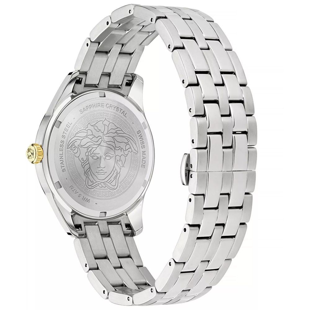 Versace Grey Stainless Steel Dress Watch (41mm)