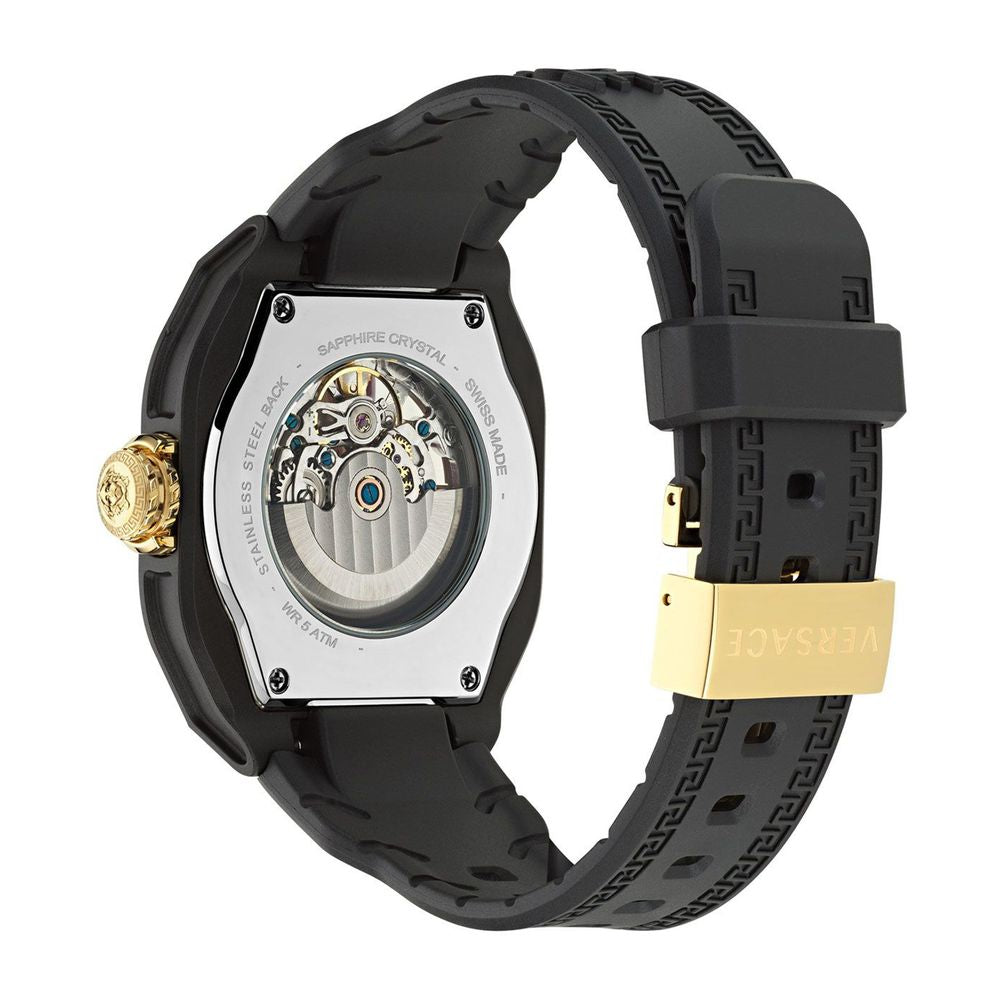 Versace Black Ceramic V-Legend Skeleton Watch (43mm)