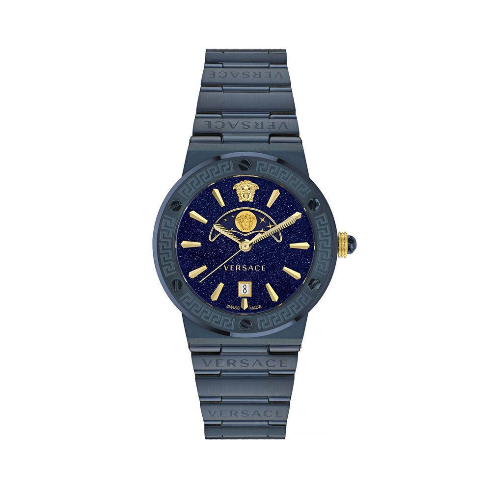 Versace Blue Stainless Steel Dress Watch (38mm)