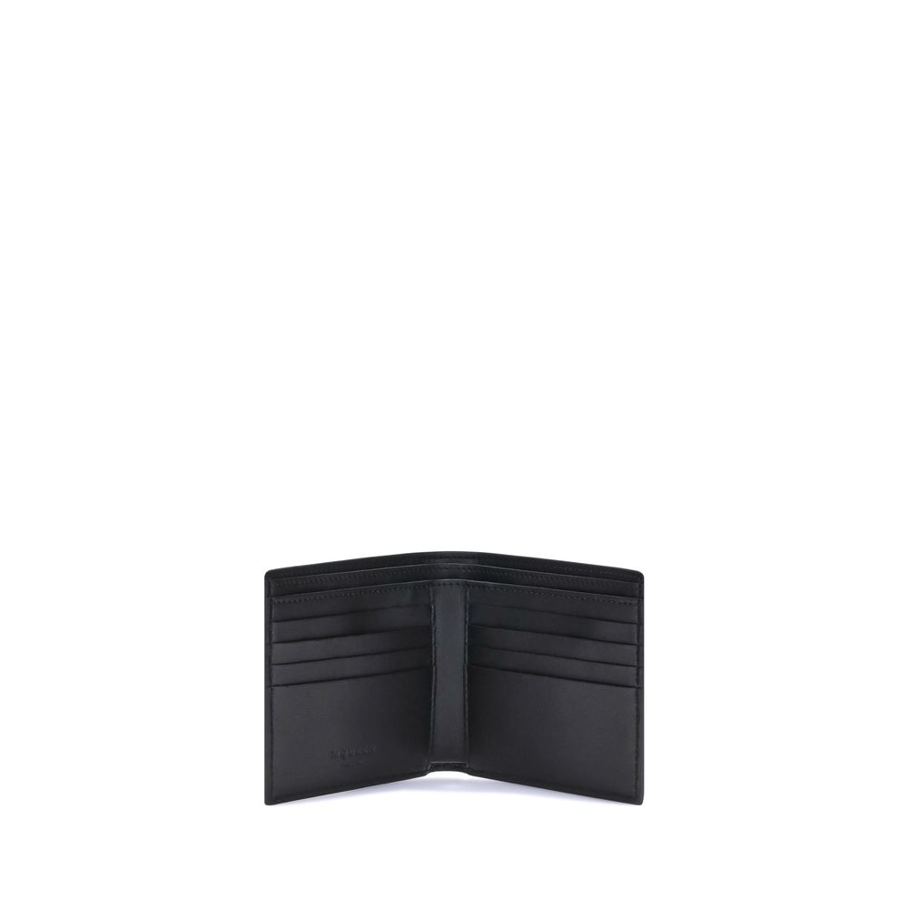 Alexander McQueen Black Calf Leather Wallet