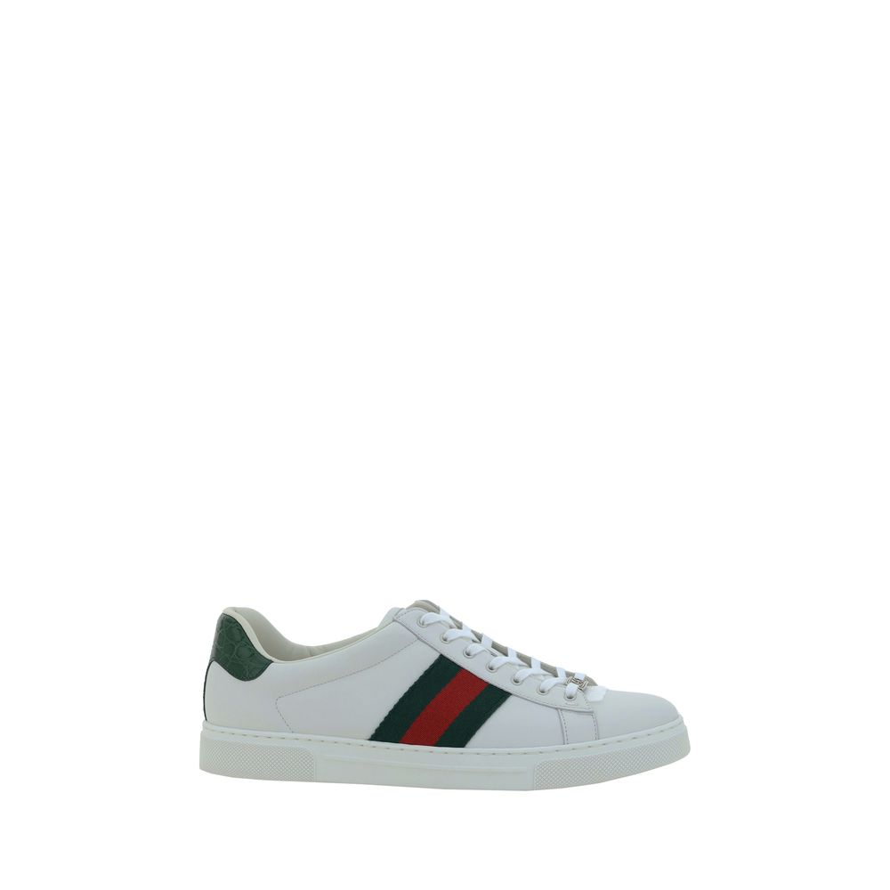Gucci White Leather Low-Top Sneakers – SS26