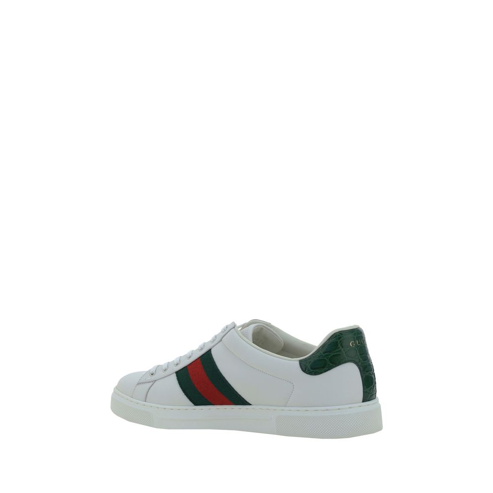 Gucci White Leather Low-Top Sneakers – SS26