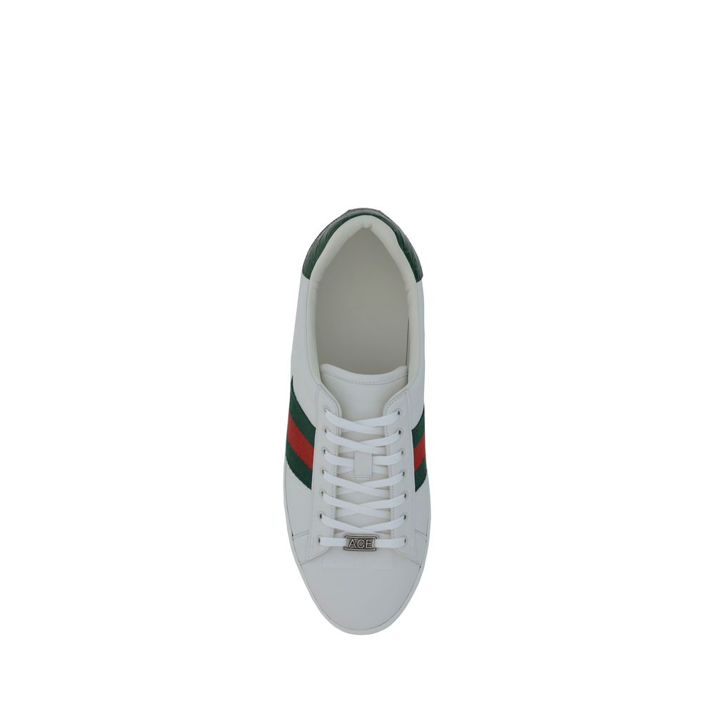 Gucci White Leather Low-Top Sneakers – SS26