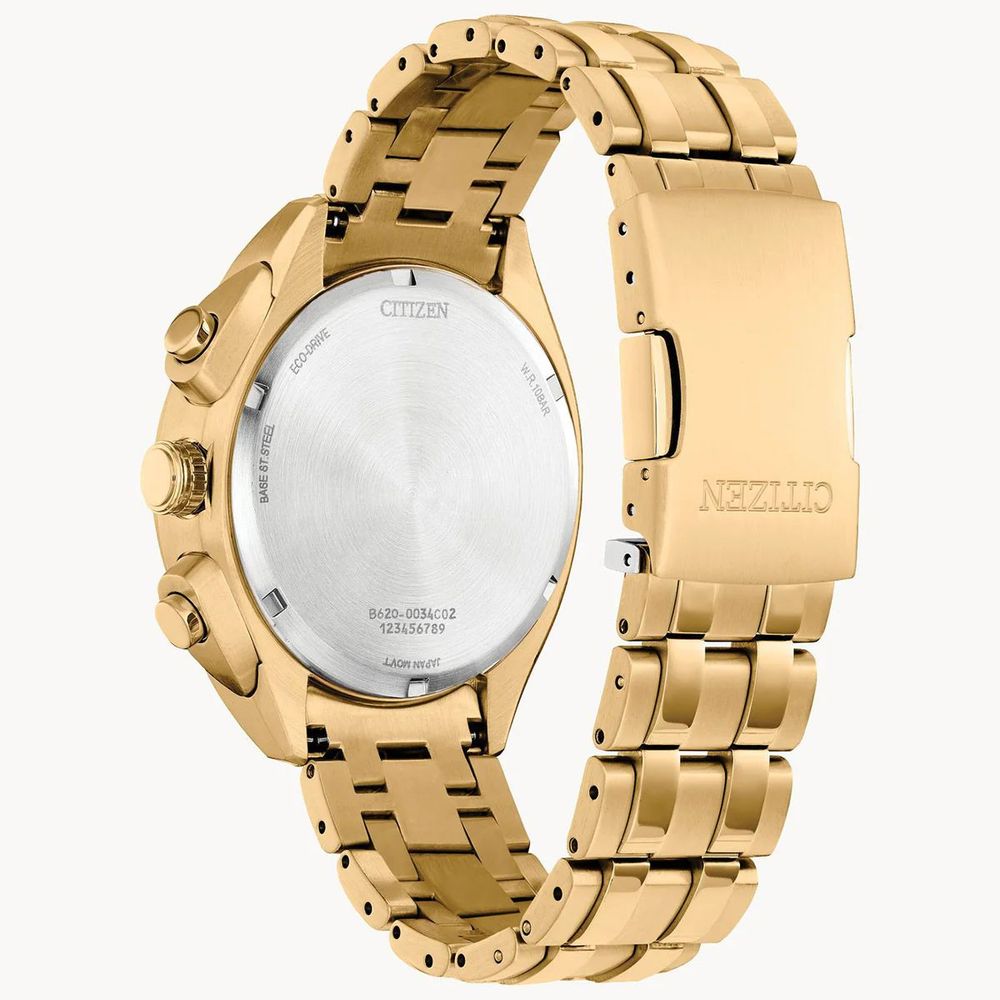 Citizen Solar Stainless Steel Watch – Gold/Green (43mm)